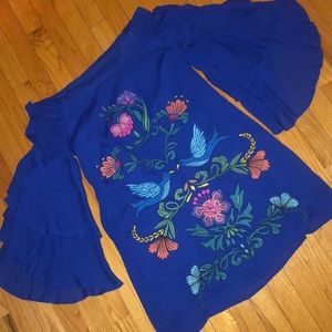 Judith March off the shoulder blue dress-Med-NWOT